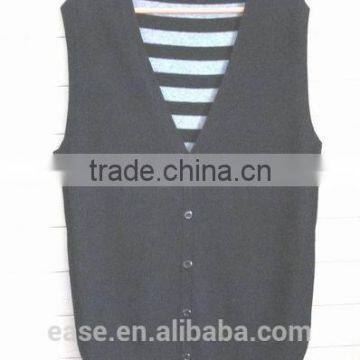 Latest Arrived Men's Solid Color Sleeveless Sweater Wool Knit Vest Wholesale photo-3