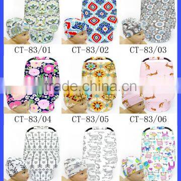 Wholesale Cute Animal Printed Cotton Nursing Baby Car Cover 2pcs Sets photo-6