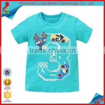 50LF# O-neck Short Sleeve Soft Cotton Short Sleeve T-shirts Polo Shirts Baby Clothes photo-3