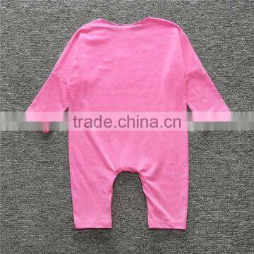 S17529A Newborn Children Clothes Cotton Long Sleeve Letter Romper photo-3