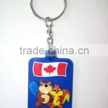 rectangle cartoon figurine 3D pvc keychain