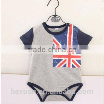 OEM Baby Boy's Clothes 100% Cotton Short Sleeve Rompers photo-3