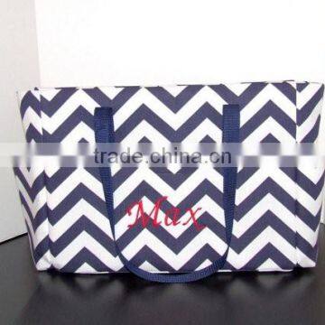 Fashion Monogrammed Big Stripe Tote Bag