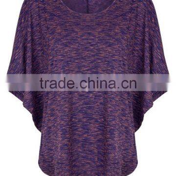 Women's Sexy Purple Maroon Charcoal Grey Bat t Shirt photo-2