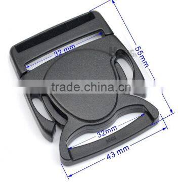 HLD/M312-32mm 1.25inch Black Plastic Buckles Adjustable Splice Clip Buckle Crab-sahpe Backpack Webbing Strap photo-4
