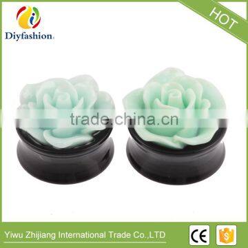 Hot Sell Colorful Rose Flower Acrylic Ear Plug Body Piercing photo-3