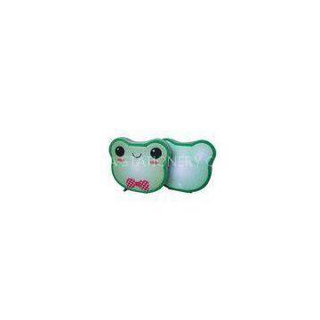 Cute Double Pocket Filled Pencil Case Frog Shaped For Kids Drawing