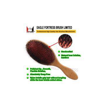 Oval Paddle Bamboo Brush Porcupine Style