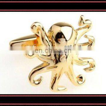 novelty gold plating octopus cufflinks