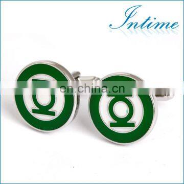 Superhero Green Lantern Man Enamel Cufflinks