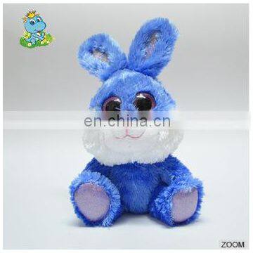 Hot sale big eyes mini blue rabbit toy for children birthday gift