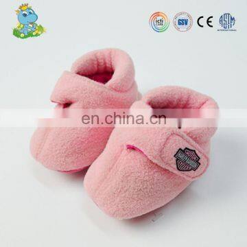 Promotional warm cheap plush indoor slipper baby shoes