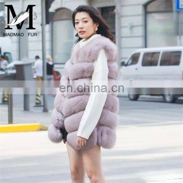 2016 Top Fashion Winter Warm Vest Wholesale Custom Real Fur Vest Fox Fur