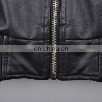 Latest Spring Thin Padded Handsome PU Leather Men Baseball Jacket photo-6