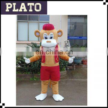 2016 newest "waiter" monkey mascot costume for Spring Festival