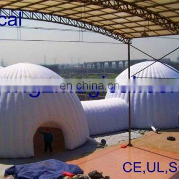 Durable inflatable igloo combo lawn tent