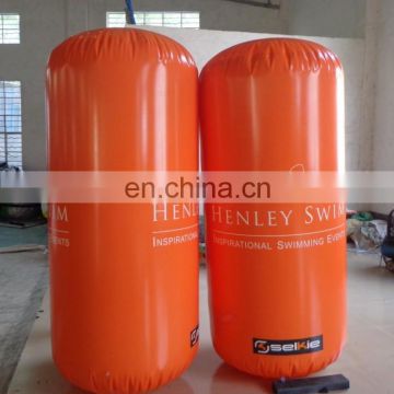 High quality Airtight inflatable floating water pillar, cylinder inflatable water buoy water games