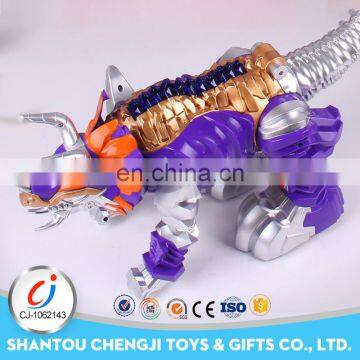 Hot sell 1:14 plastic remote control dinosaur robot with light