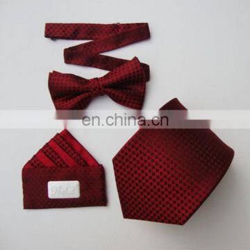 100% Silk Tie, Bow Tie, Pocket Square Sets