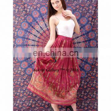100% Cotton Women Maxi Party Skirt Embrodeiry Wholesale Indian Long Skirts Women Boho Dress Pants photo-5