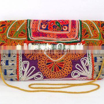 Bohemian Banjara Ethnic Handbag-Vintage Clutch Bag-Afghan Clutch Bag-Hand embroidery Coin Clutch Purse