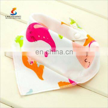 Fashion Cute Toddler Bibs Cartoon Multifuntional Bandana Dentist Bibs Organic 100% Cotton Baby