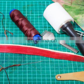 4 Pieces Leather Hole Punch White Steel Stitching Punch 3 mm 1/2/4/6 Prong Leather Craft Tools Lacing Stitching Perforate photo-2