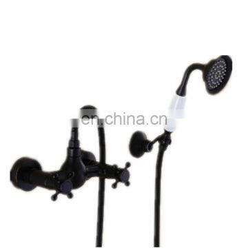 Black Telephone Handheld Rainfall Mixer Shower Set photo-3