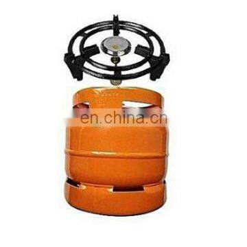 Factory Supply Gas Cylinder With Anti-rust Cast Sitter And Burner-6kg