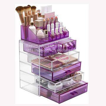 Two Layer Acrylic Container Nail Polish Display Shelf Makeup Case Cosmetic photo-5