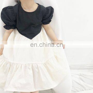 2020 New Girls Patchwork Ruffles Dress Fashion Cotton Summer Girls Dresses