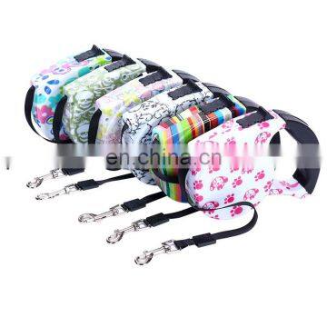 Wholesale More Design Adjustable Slip Luxury Nylon Rope Custom Print Logo Pet Retractable Dog Leash For Dog photo-3