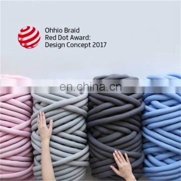 Chunky Cotton tube yarn hand Knitting super giant seamless polyester filling yarn