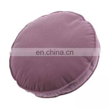 Round Comfortable  Soft Taro Solid Color Purple Sofa Decorative Pillow Chair Cushion with Piping