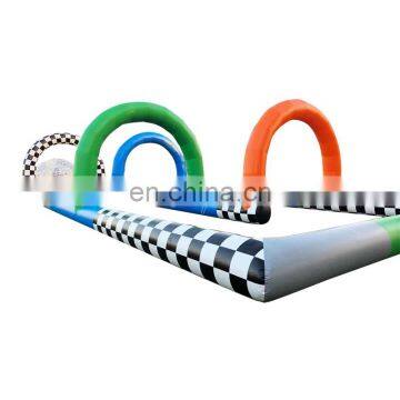 Inflatable Barrier Zorb Ball Race Track Fun Kids Go Kart Inflatable Speedway Race Car Track