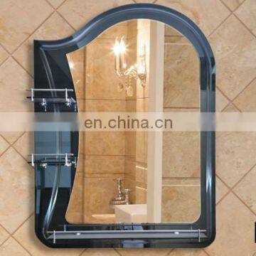 luxury bathroom mirror with metal shelf