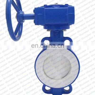 Bundor WCB Worm Gear Handle Wafer  Butterfly Valve