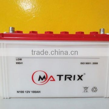 Hot dry charged battery car 12v batters battery