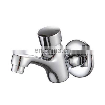 Self closing tap time delay zinc basin faucet