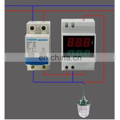 Digital Meter AC 80-300V 0-100.0A Din Rail LED Voltage Current Meter Voltmeter Ammeter D52-2047 photo-4