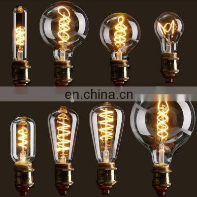 New products 4W Soft filament LED edison bulb 110V/220V E26/E27 Spiral filament led bulb