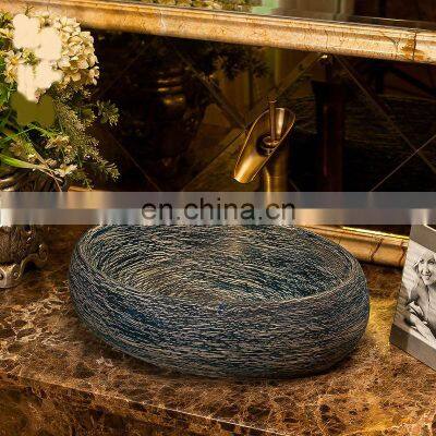 Factory Direct Sale Ceramic Hotel Bathroom Washbasin Art Basin photo-3