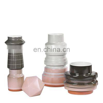 Wholesale Nordic Modern Abstract Style On Glazed Ceramic Vase Decoration Home Decorative Accessories photo-2