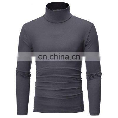 Men's ultra-thin elastic sweater knitted spring and autumn turtleneck