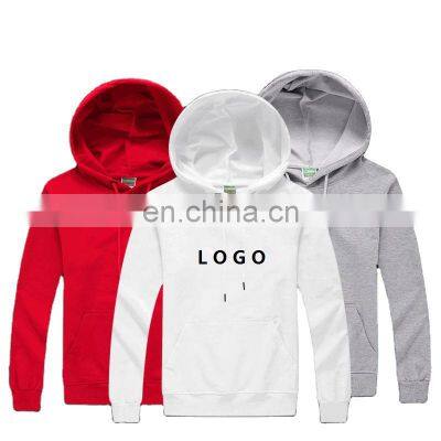 Wholesale custom men's  cotton plus size casual sports sweater flannel long-sleeved hooded sweater custom hoodie