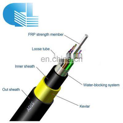 Factory price adss 24 nucleos 12core fiber optic cable outdoor directa enterrado cable adss