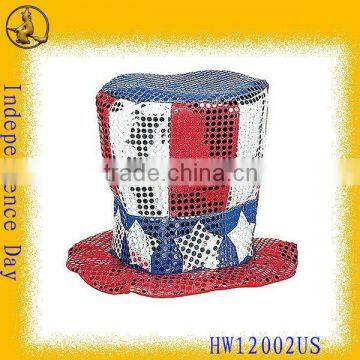 Wholesale Cheap Sequins American Theme Top Hat