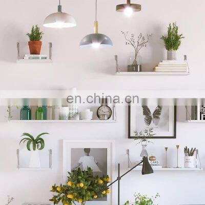 Wooden Floating Shelves Wall Mounted Set For Living Room photo-4