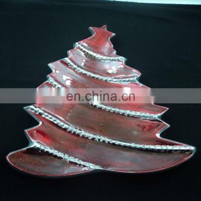 metal material christmas tree shape antique bowls