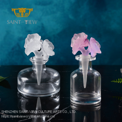 NEW ARRIVAL Handmade Design Crystal Purple Flower Shape 100ml Perfume Bottle